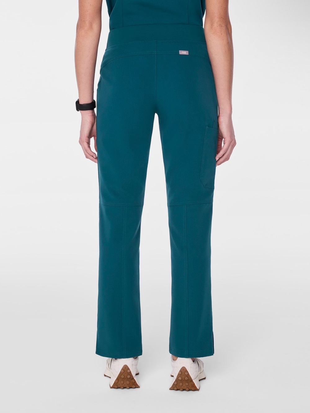 🩺 FIGS Caribbean Blue Medical Scrub Pants with Light Teal Drawstring Med/Tall - Picture 8 of 10